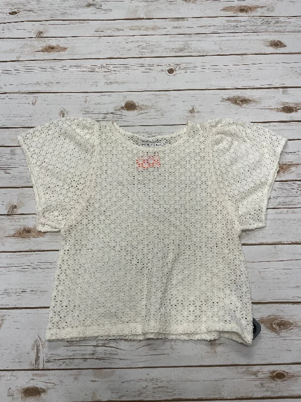 Top Short Sleeve By Cme In White, Size: Xs Trendy Men's Oversized