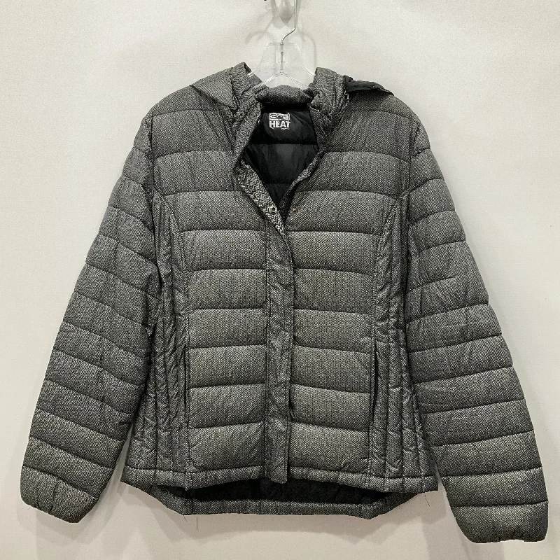 Coat Puffer & Quilted By 32 Degrees In Striped Pattern, Size: S Beach