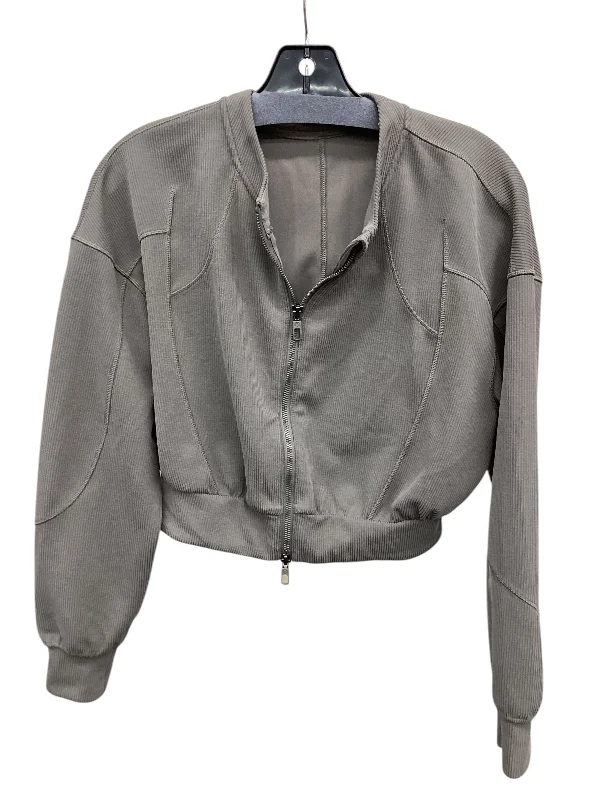 Athletic Jacket By Lululemon In Taupe, Size: M Laid