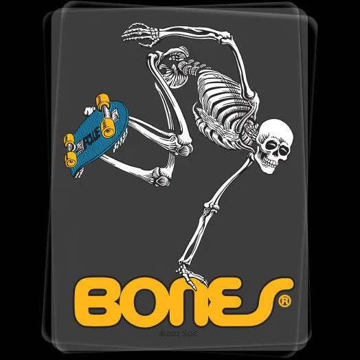 Powell Peralta Skateboarding Skeleton Sticker Clear 4" Trendy Men's Scandinavian