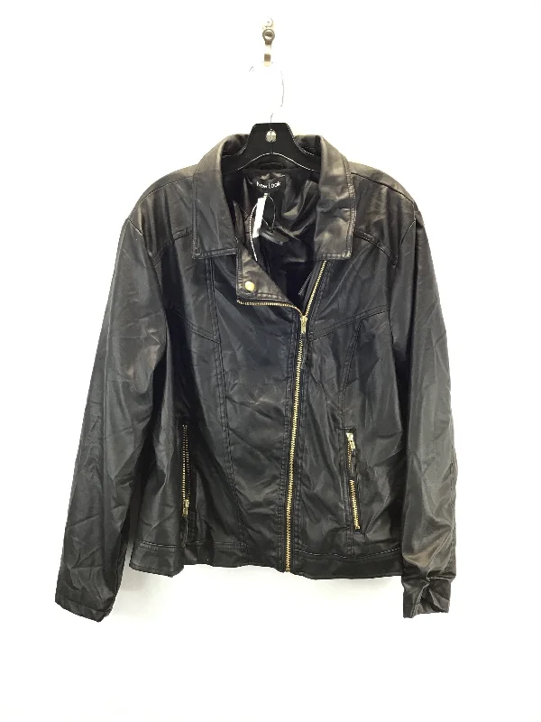 Jacket Moto By Clothes Mentor In Black, Size: 3x Tough Men's Military