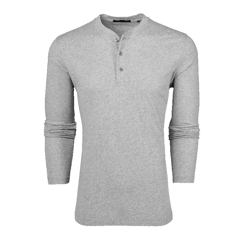 Alpha Slub Long Sleeve Henley Traditional Men's Country