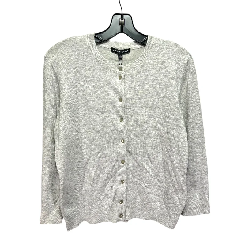 Sweater Cardigan By Cable And Gauge In Grey, Size: Xl Traditional Men's Country