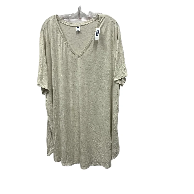 Top Short Sleeve By Old Navy In Cream, Size: 4x Tailored