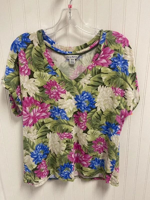 Top Short Sleeve By Tommy Bahama In Floral Print, Size: M Athletic Men's High