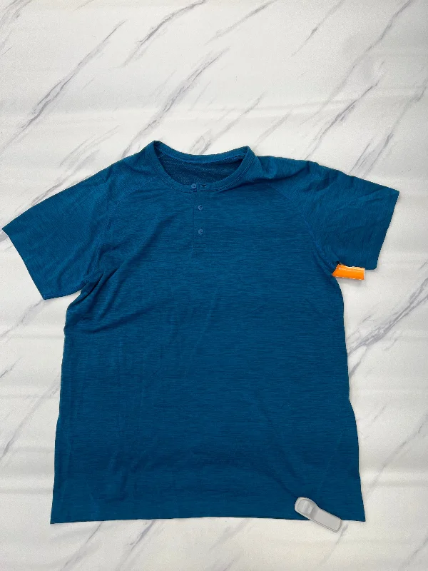 Athletic Top Short Sleeve By Lululemon In Blue, Size: Xl Sophisticated Men's French