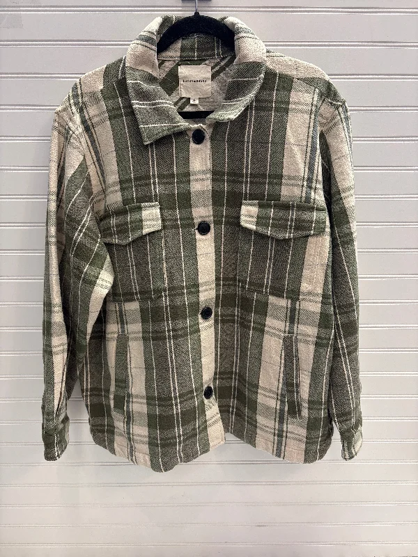 Jacket Shirt By Lucky Brand In Green & White, Size: Xl Sophisticated Men's 