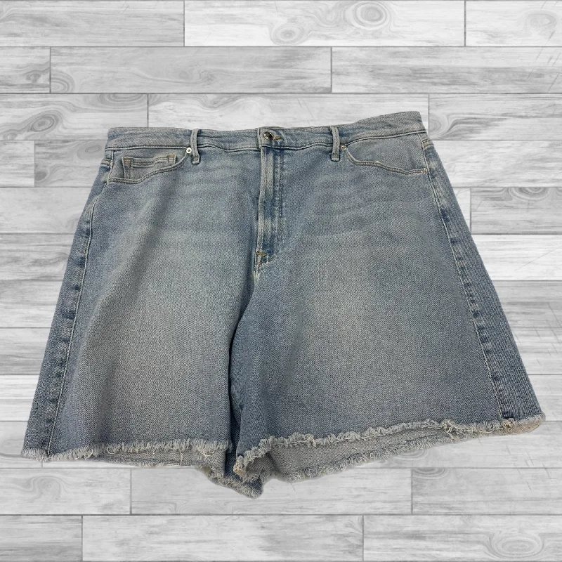 Blue Denim Shorts Good American, Size 18 Tailored