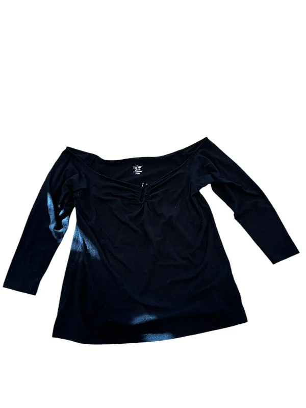 Top Long Sleeve By Clothes Mentor In Navy, Size: 2x Elegant Men's Cashmere