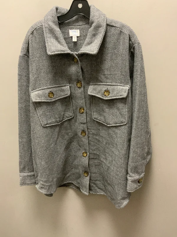 Jacket Shirt By Time And Tru In Grey, Size: 3x Trendy Men's Scandinavian