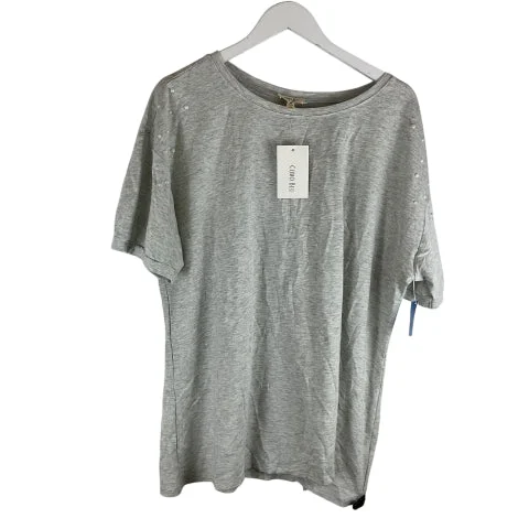 Top Short Sleeve Basic By Clothes Mentor In Grey, Size: 2x Masculine Men's Thick