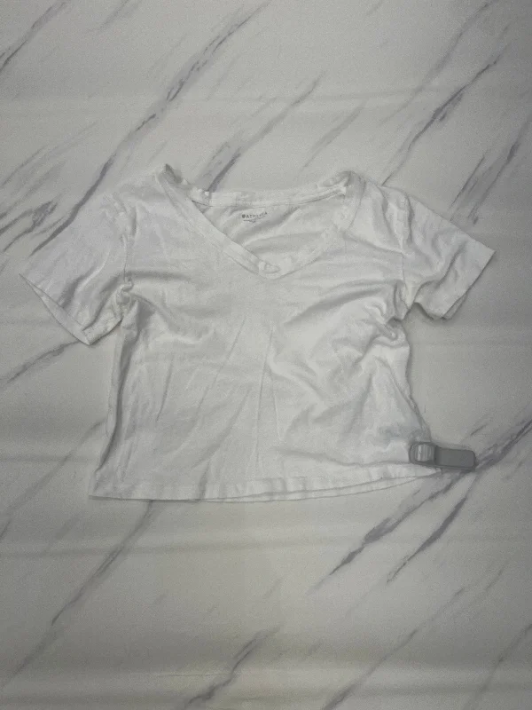 Athletic Top Short Sleeve By Athleta In White, Size: Xs Adventure