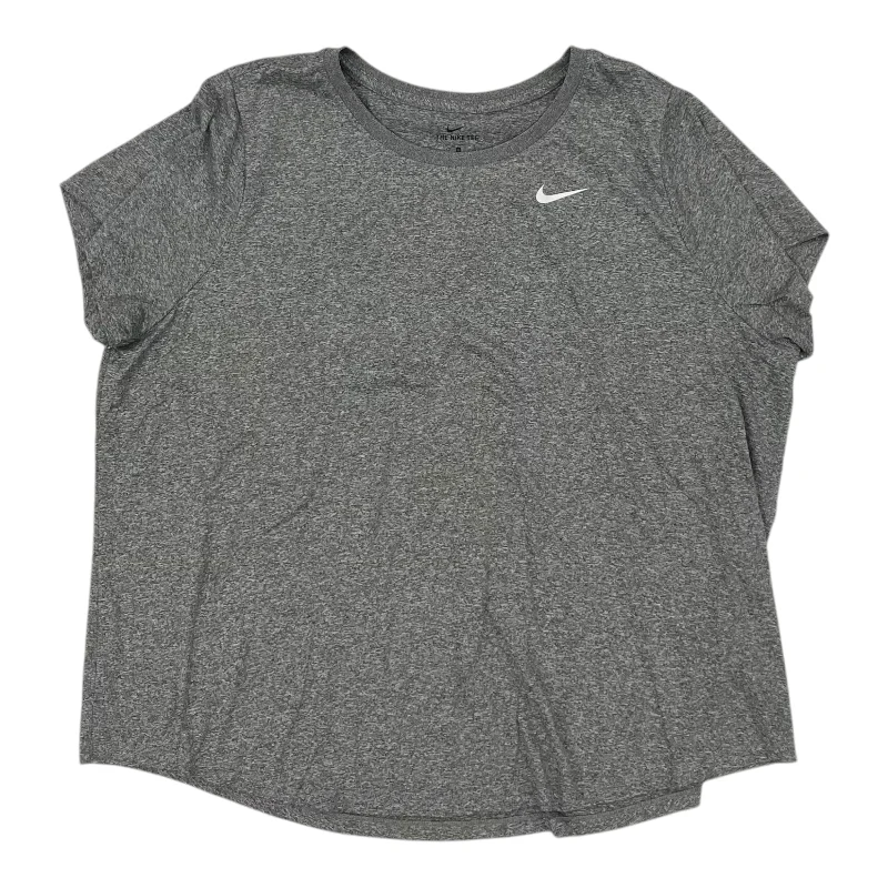 Athletic Top Ss By Nike In Grey, Size:3X Sophisticated Men's French