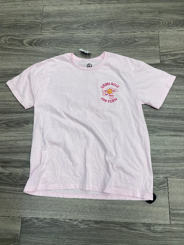 Top Short Sleeve By Clothes Mentor In Pink, Size: L Stylish Men's Neon