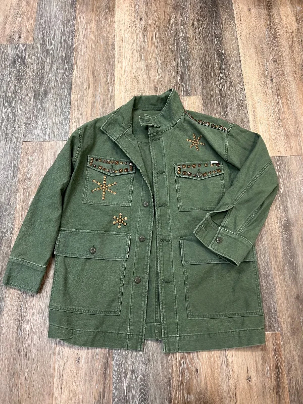 Jacket Utility Designer By Mother In Green, Size: Xs Edgy Men's Punk