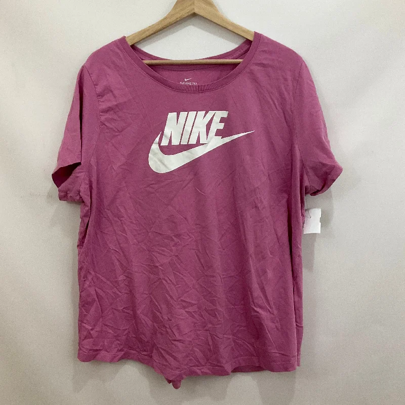 Pink Athletic Top Short Sleeve Nike Apparel, Size 2x Youthful Men's Pop