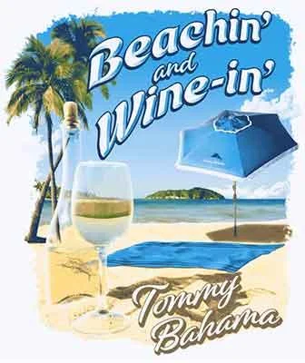Tommy Bahama Beachin And Wine In T-Shirt - White Masculine Men's Thick