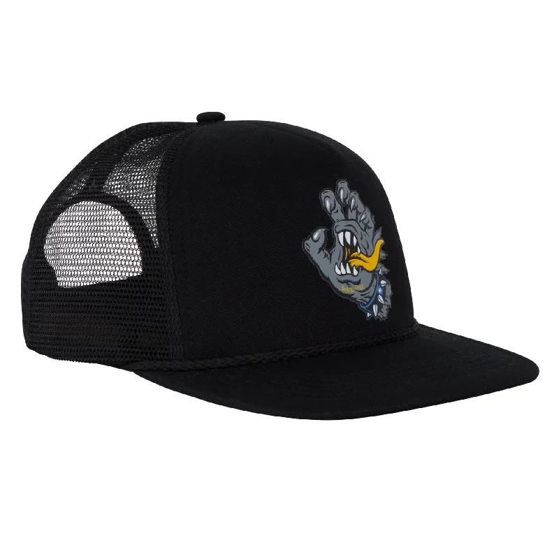 Santa Cruz Meek OG Slasher Hand Mesh Trucker Hat - Black Laid