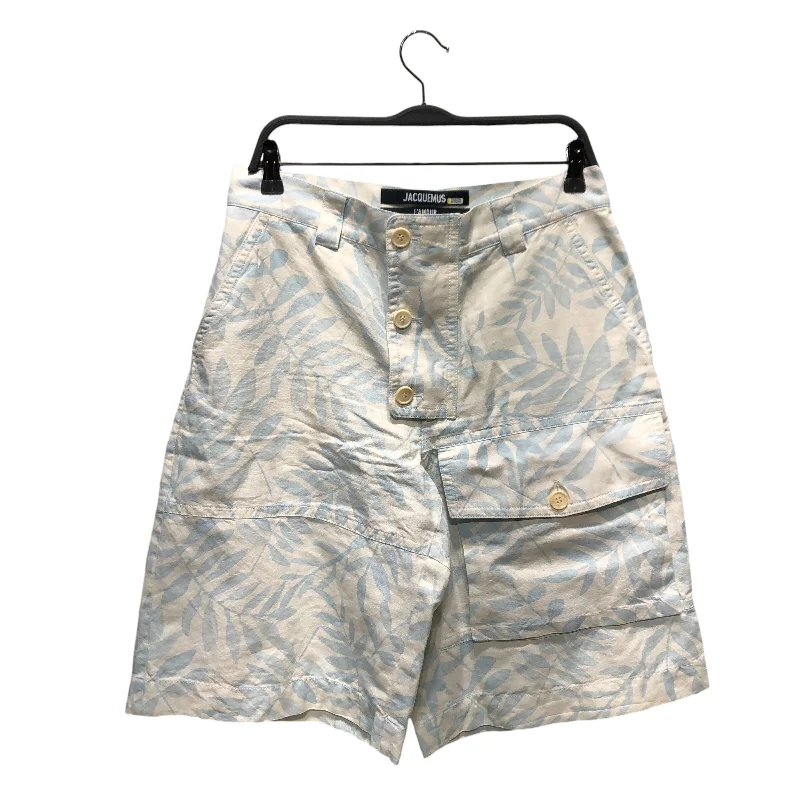 JACQUEMUS/Shorts/48/Cotton/BLU/All Over Print/ British Gentleman Style