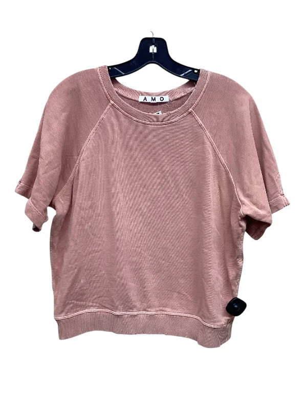 Top Short Sleeve By Amo In Pink, Size: M Practical Men's Multi