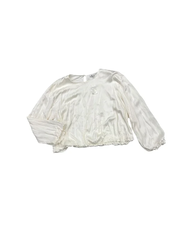 Top Long Sleeve By Madewell In Ivory, Size: Xl Refined Men's Velvet