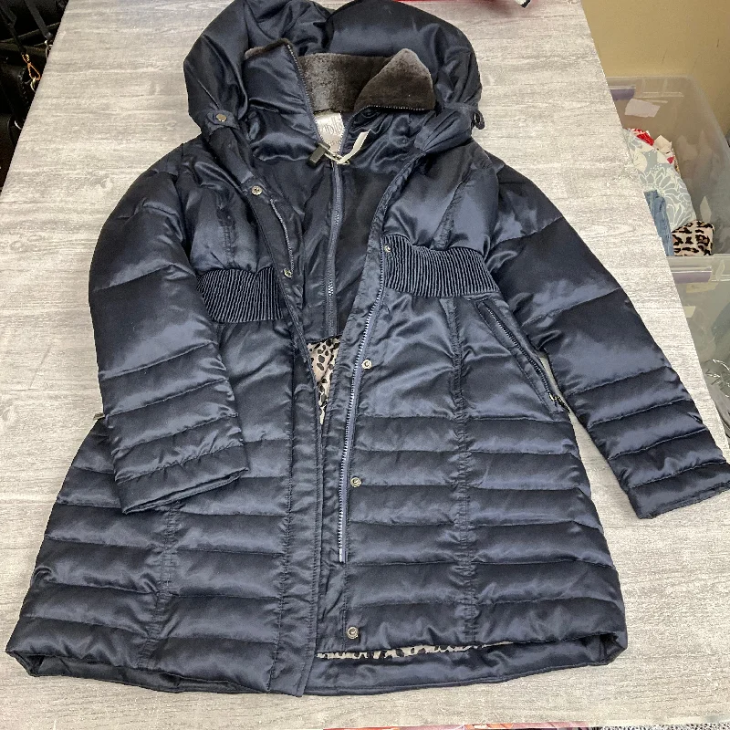 Coat Puffer & Quilted By Jennifer Lopez In Navy, Size: S Trendy Men's Scandinavian