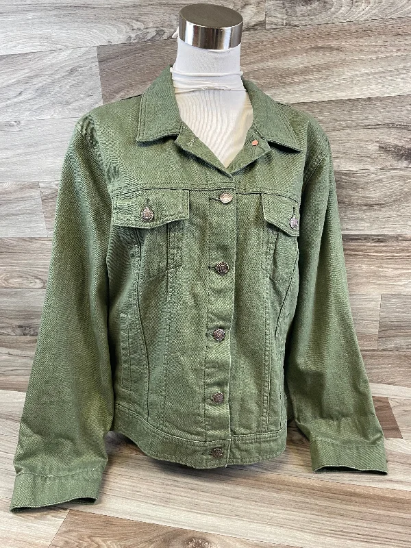 Jacket Denim By Old Navy In Green, Size: Xl Athletic Men's High