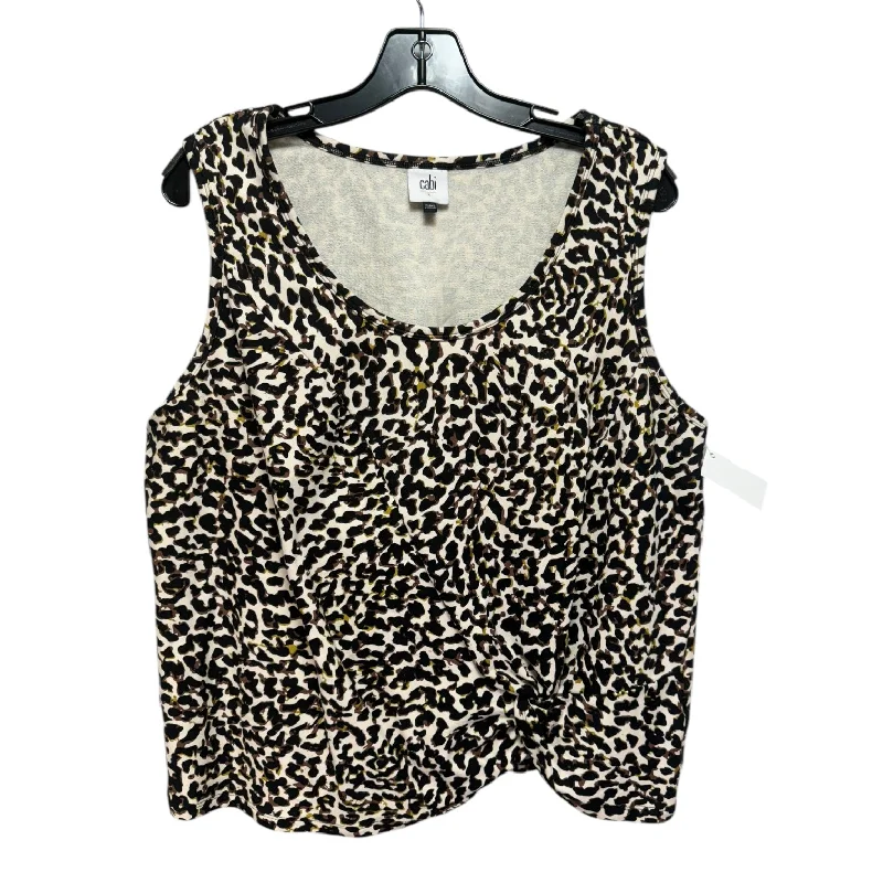 Top Sleeveless By Cabi In Animal Print, Size: L Sophisticated Men's 