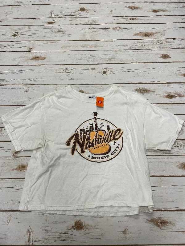 Top Short Sleeve Basic By Cme In White, Size: S Organic