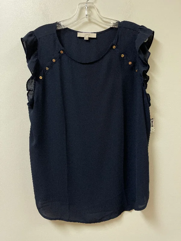 Top Short Sleeve By Loft In Navy, Size: Xl Edgy Men's Punk