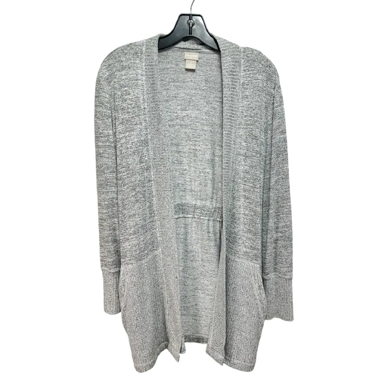 Sweater Cardigan By Chicos In Grey, Size: S Luxurious Men's High
