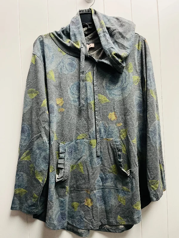 Top Long Sleeve By Philosophy In Grey & Yellow, Size: 1x Street