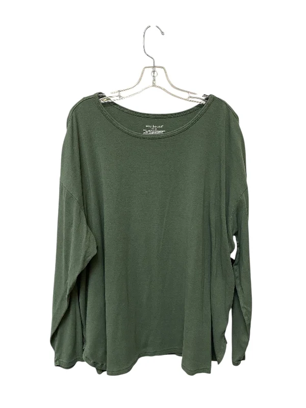 Top Long Sleeve Basic By West Bound In Green, Size: 3x Luxurious Men's High