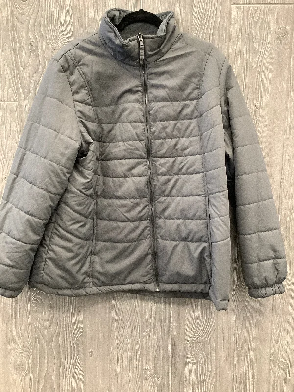 Jacket Puffer & Quilted By Clothes Mentor In Grey, Size: 1x Gym