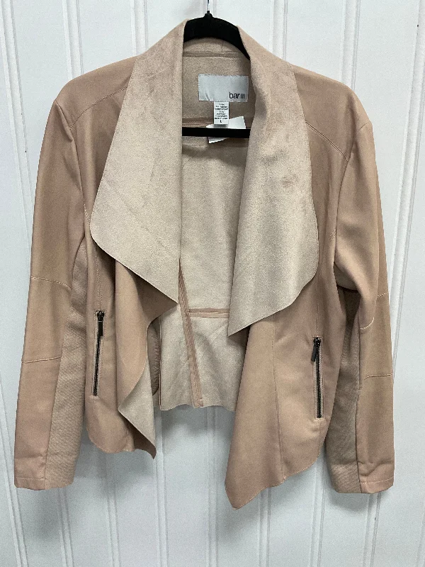 Jacket Leather By Bar Iii In Beige, Size: L Adventure