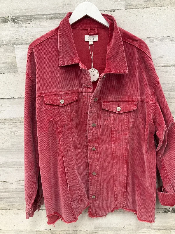 Jacket Other By Oddi In Red, Size: 2x Casual Men's Short
