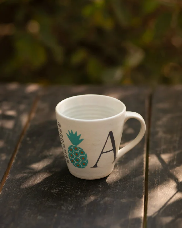Alphabet A Mug - Stoneware Classic Men's Pin