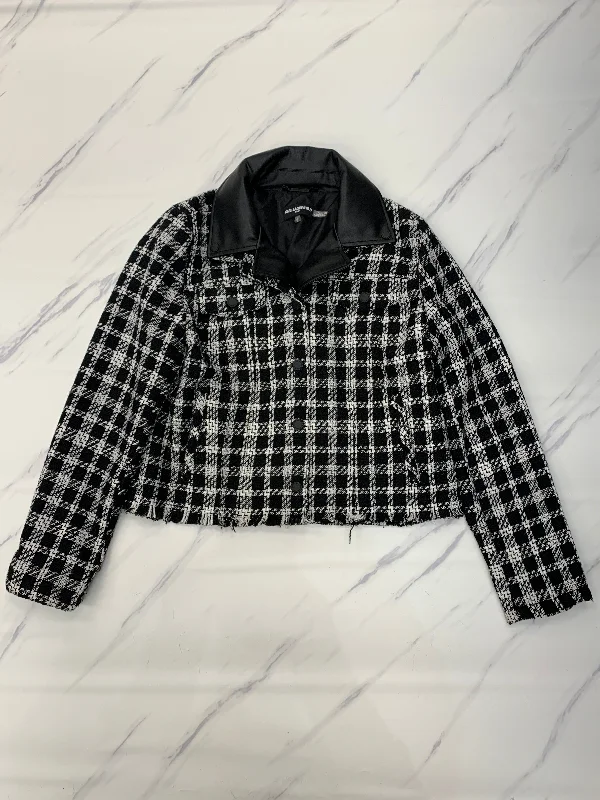 Jacket Designer By Karl Lagerfeld In Plaid Pattern, Size: M Street