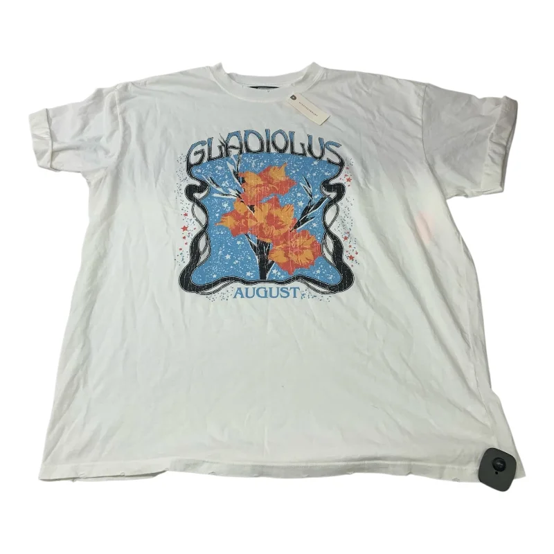 Top Short Sleeve By Girl Dangerous In White, Size: Xl Trendy Men's Oversized