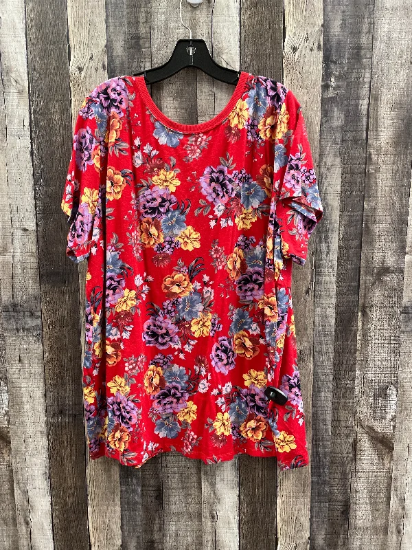 Top Short Sleeve By Torrid In Floral Print, Size: 4x Hip Men's Retro