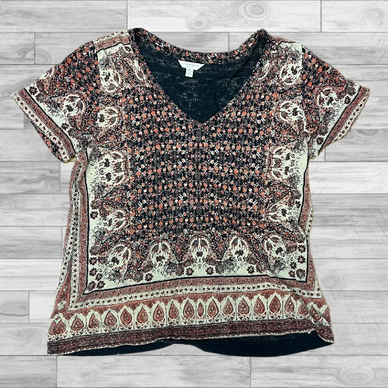 Top Short Sleeve By Lucky Brand In Multi-colored, Size: M Modern Men's Geometric