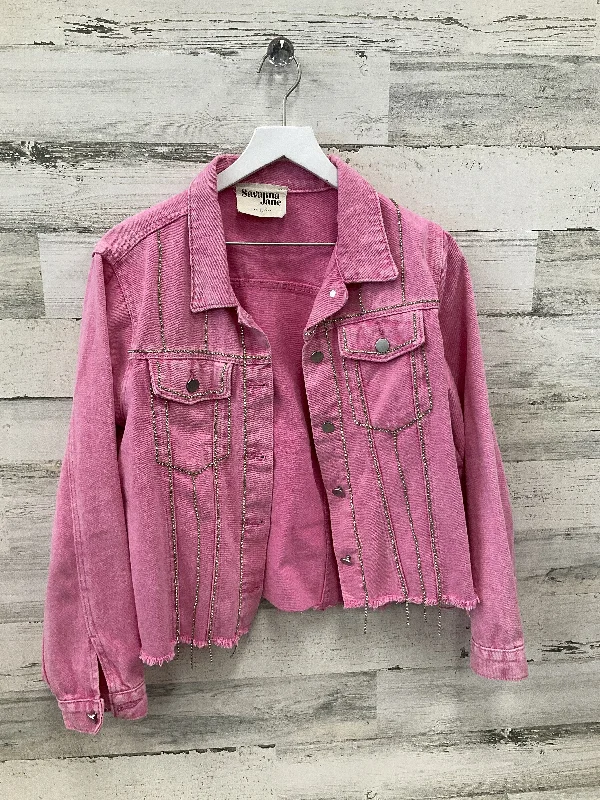 Jacket Denim By Savanna Jane  Size: L Tailored