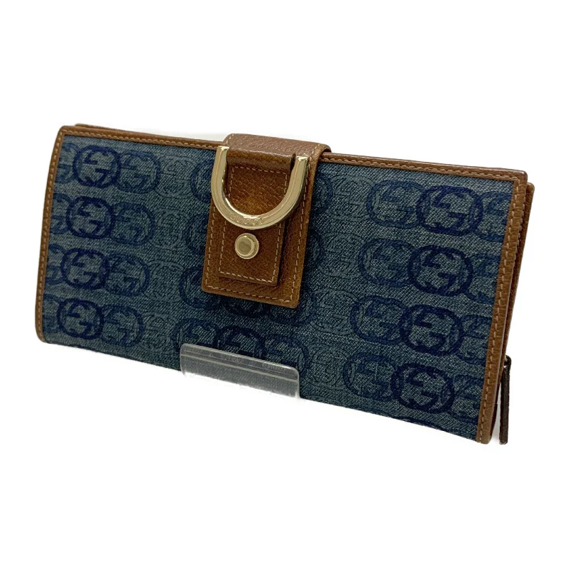 GUCCI/Long Wallet/Blue/Denim/All Over Print/154256･4276 Edgy Men's Punk