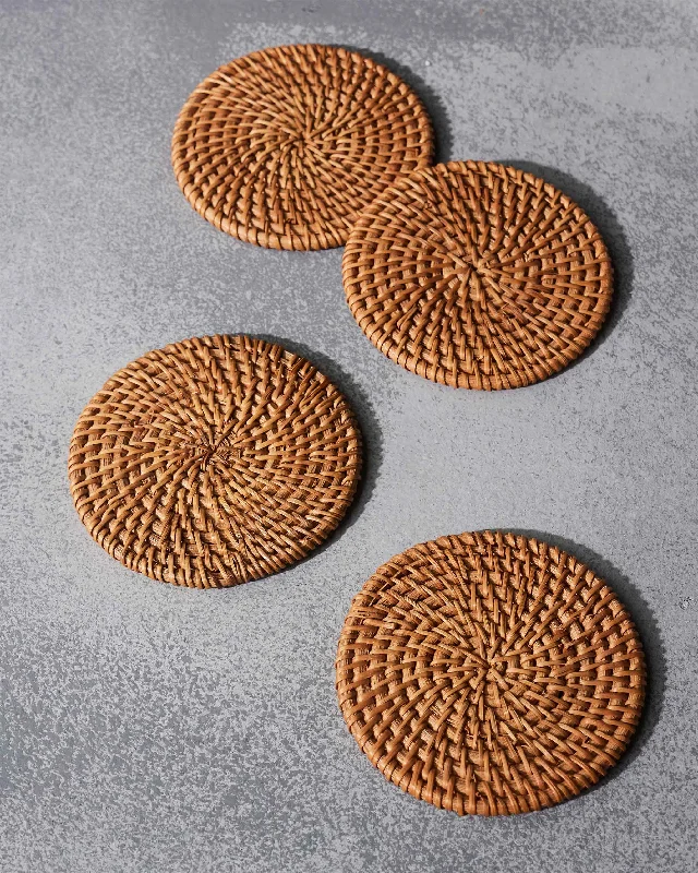 Rattan Coasters (Set of 4) - TSSxNB Streetwear Style