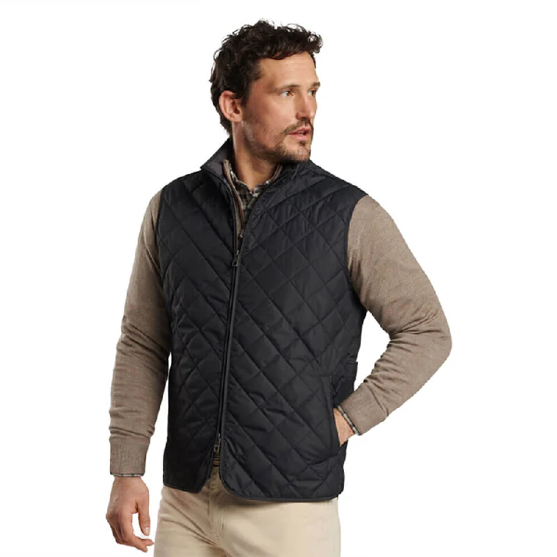 Peter Millar Essex Vest - Black Edgy Men's Punk