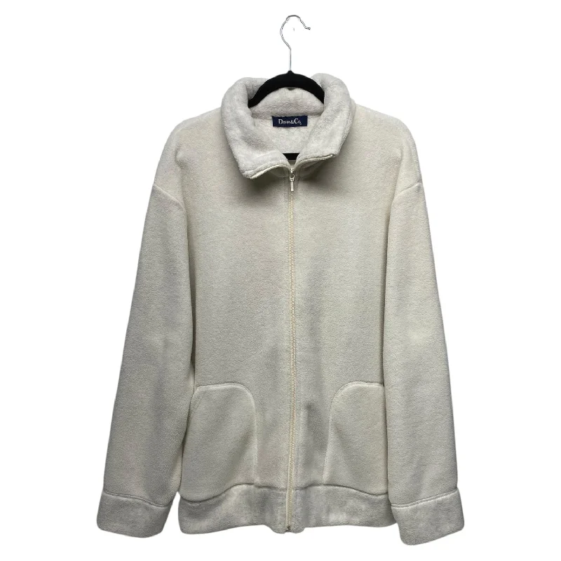 Jacket Fleece By Denim And Company In Cream, Size: 2x Laid