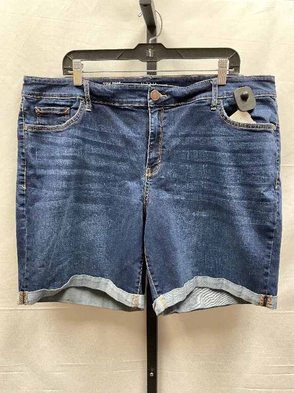 Blue Denim Shorts Ana, Size 22 Trendy Men's Oversized