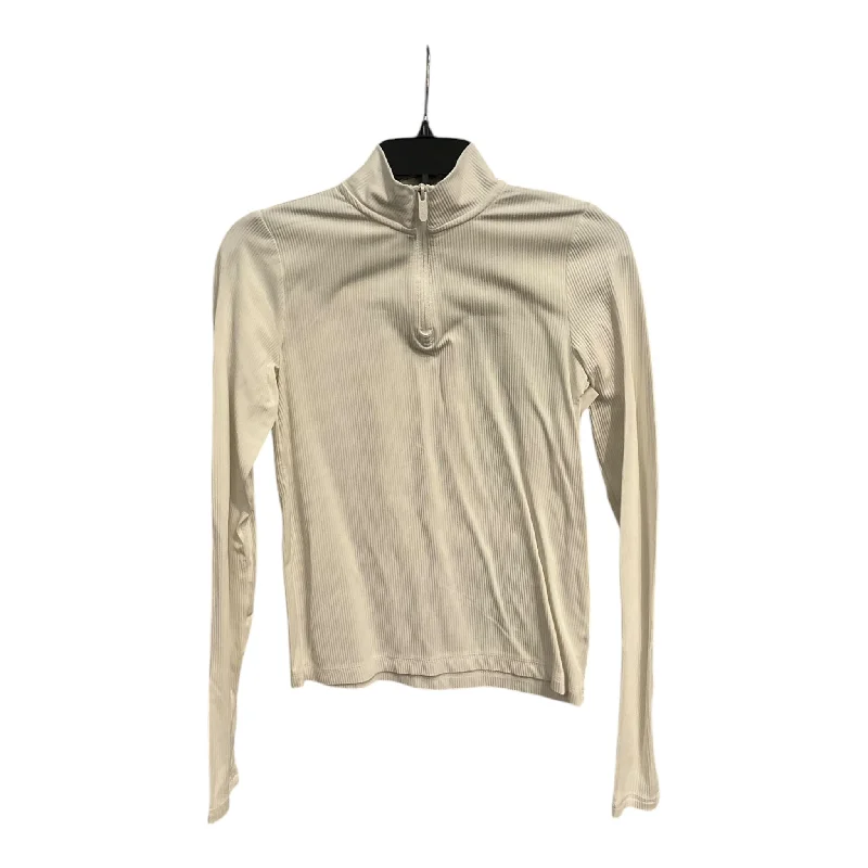 Athletic Top Long Sleeve Collar By Flx In White, Size: M Trendy Men's Bucket