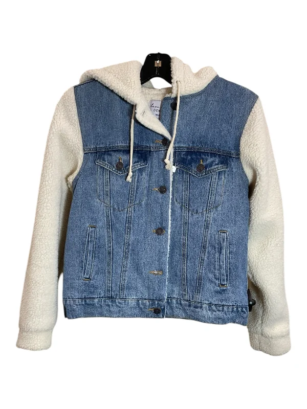 Coat Other By Love Tree In Blue & White, Size: S Masculine Men's Thick