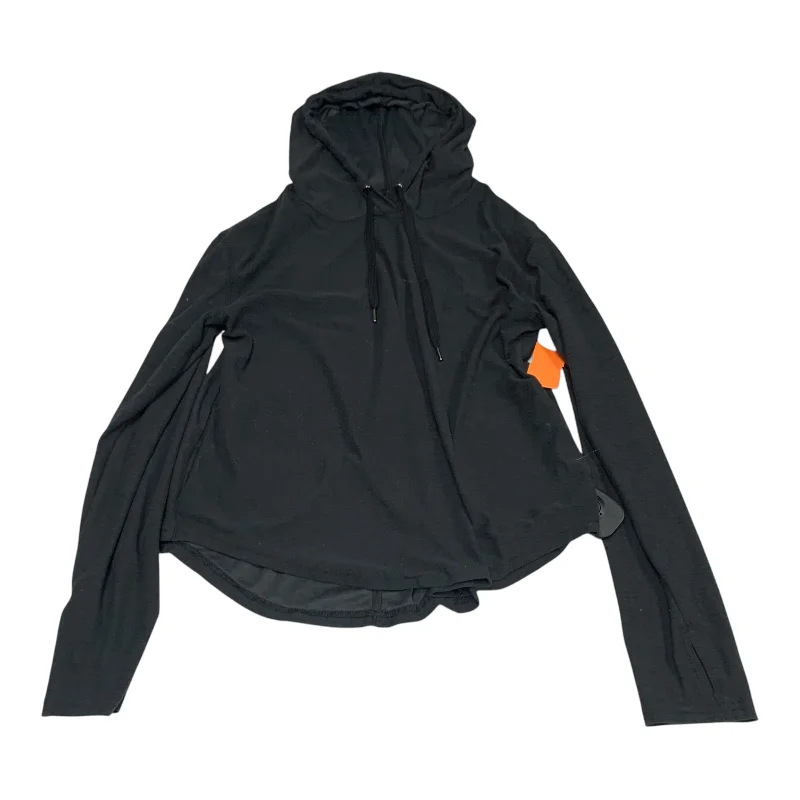 Athletic Top Long Sleeve Hoodie By Old Navy In Black, Size: M Sleek Men's Metallic